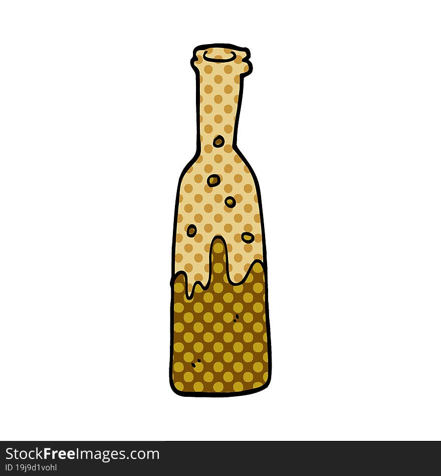 cartoon doodle bottle of pop