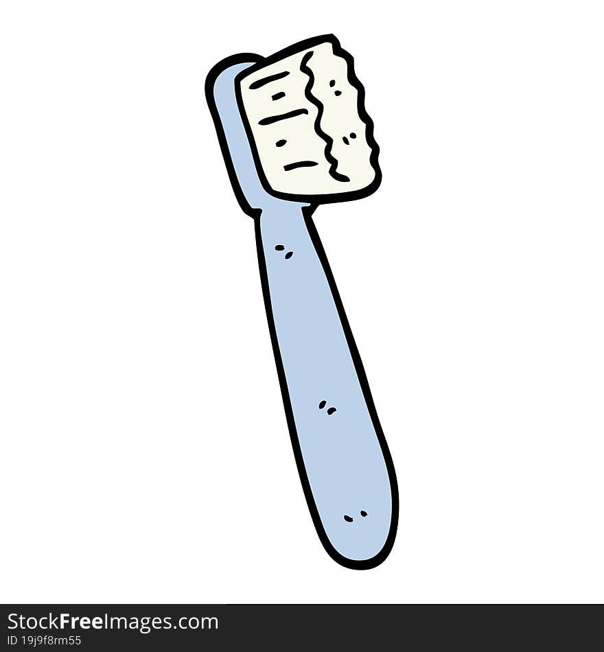 hand drawn doodle style cartoon tooth brush