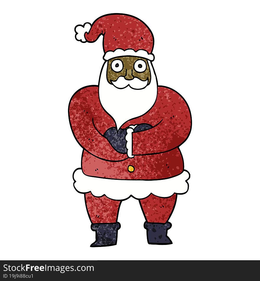 cartoon doodle santa