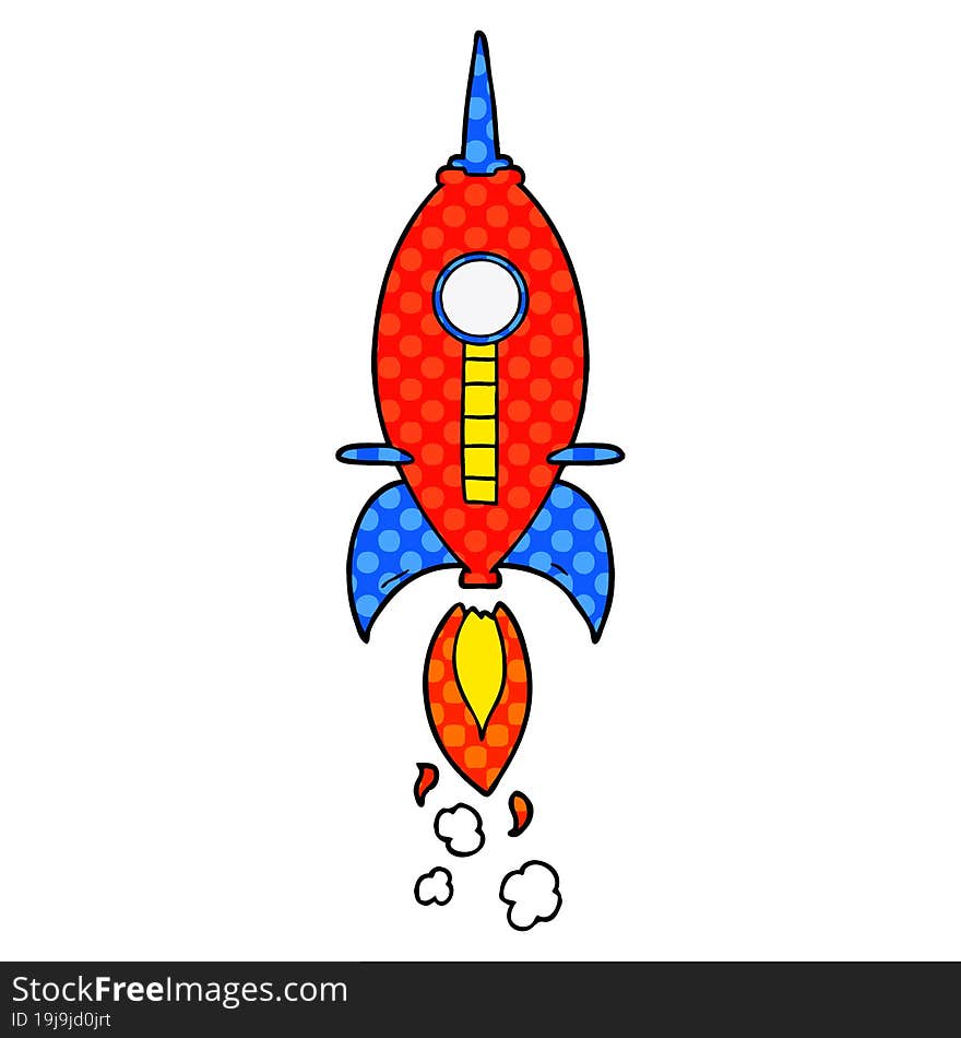 cartoon space rocket. cartoon space rocket