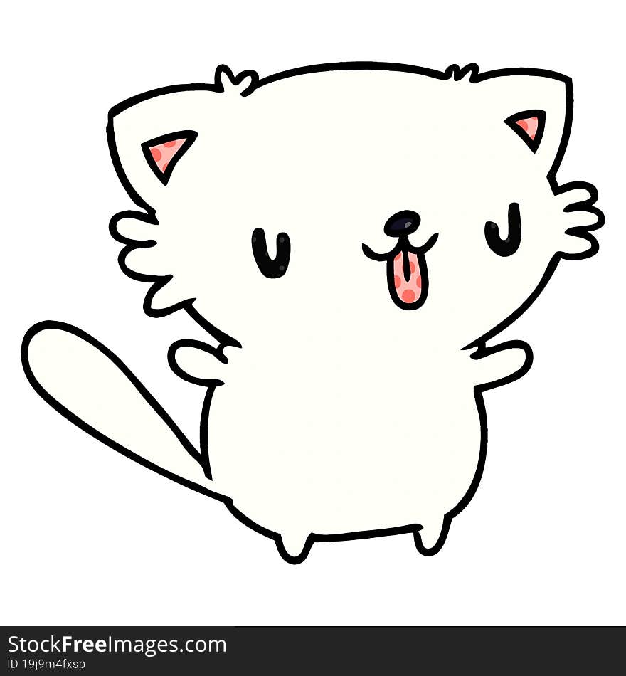 Cartoon Of Cute Kawaii Cat