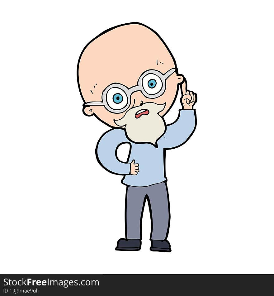 cartoon old man