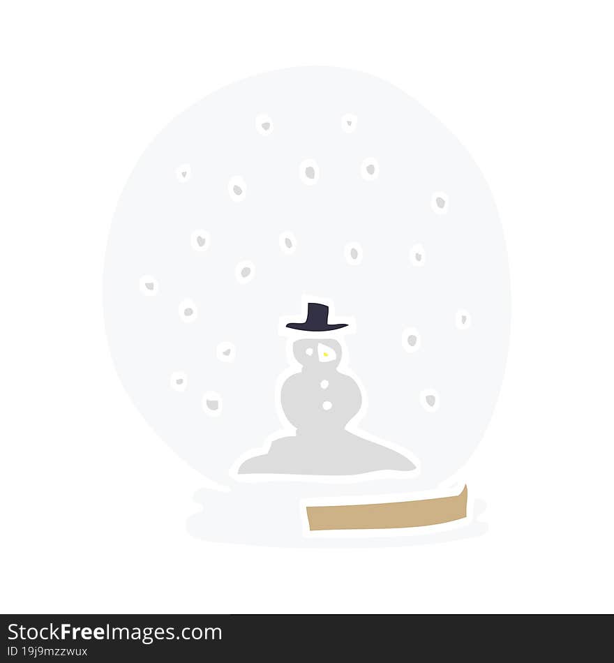 cartoon doodle snowglobe