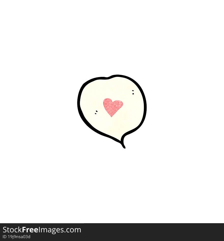 Cartoon Love Heart Speech Bubble