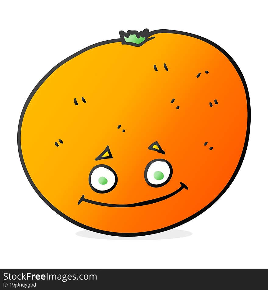 cartoon orange