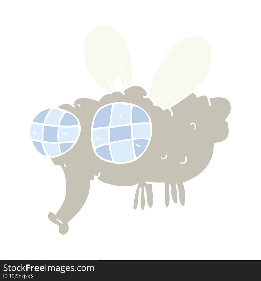 flat color illustration of fly. flat color illustration of fly