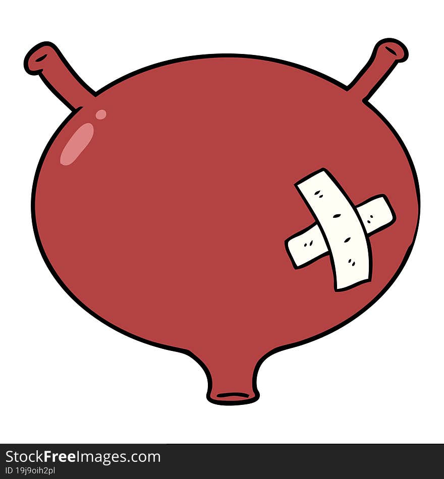 cartoon bladder. cartoon bladder