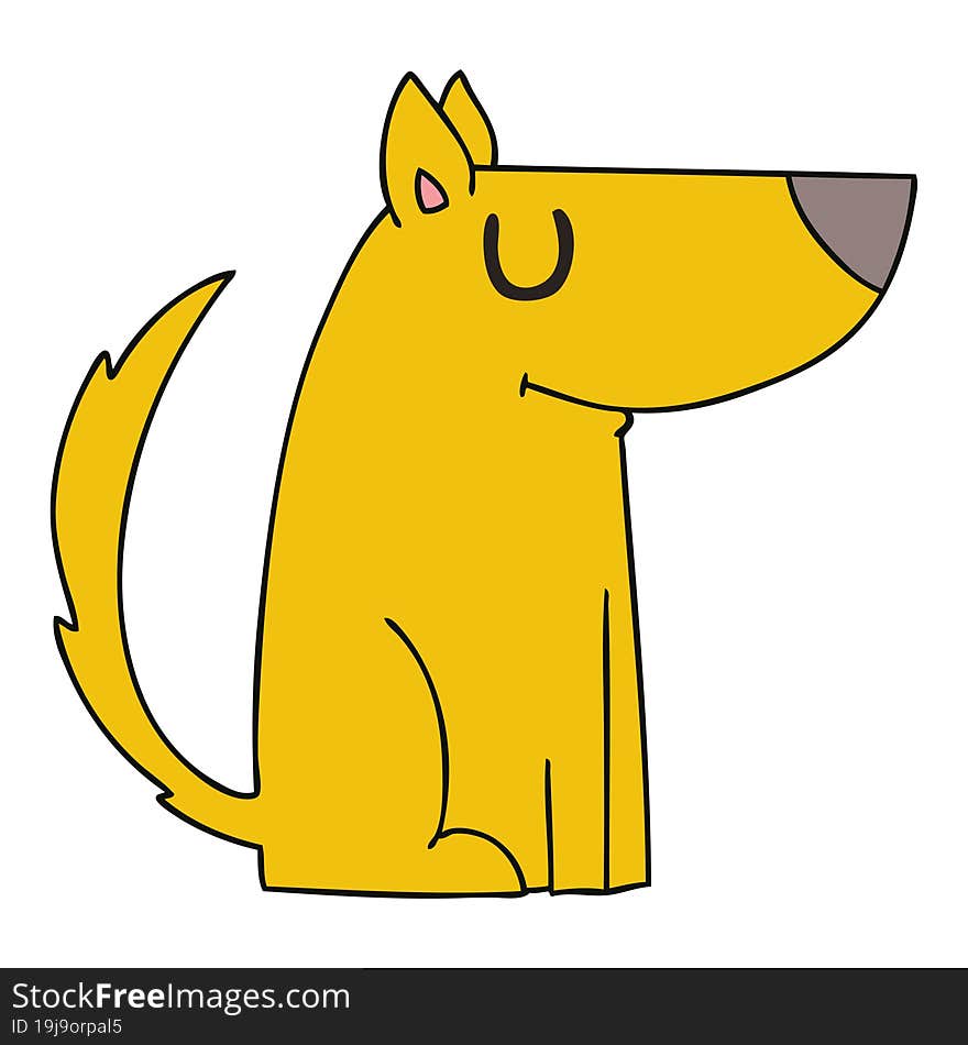 Quirky Hand Drawn Cartoon Dog