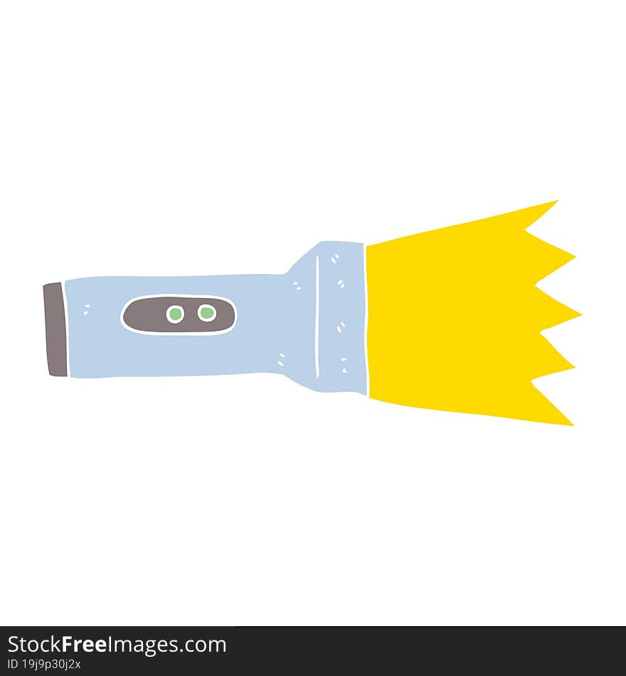 flat color style cartoon torch