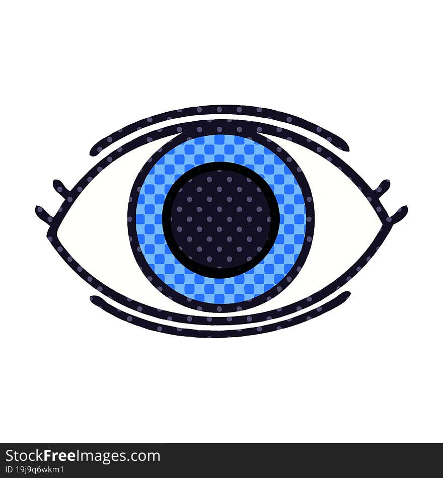 comic book style cartoon eye