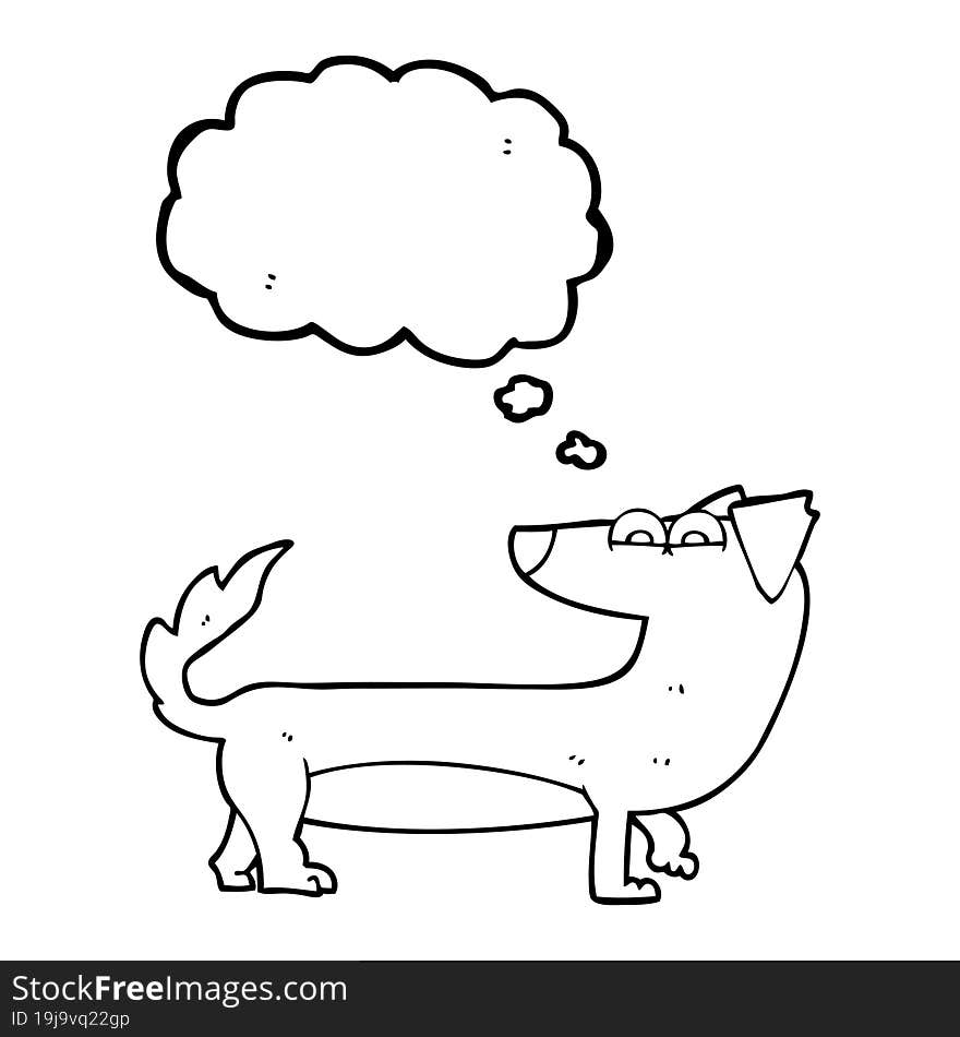 thought bubble cartoon dog