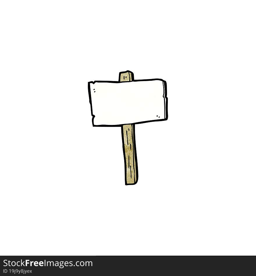 blank signpost cartoon