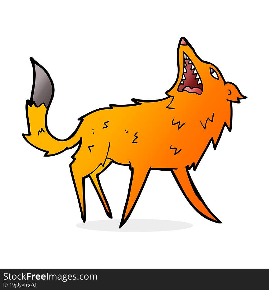 Cartoon Snapping Fox