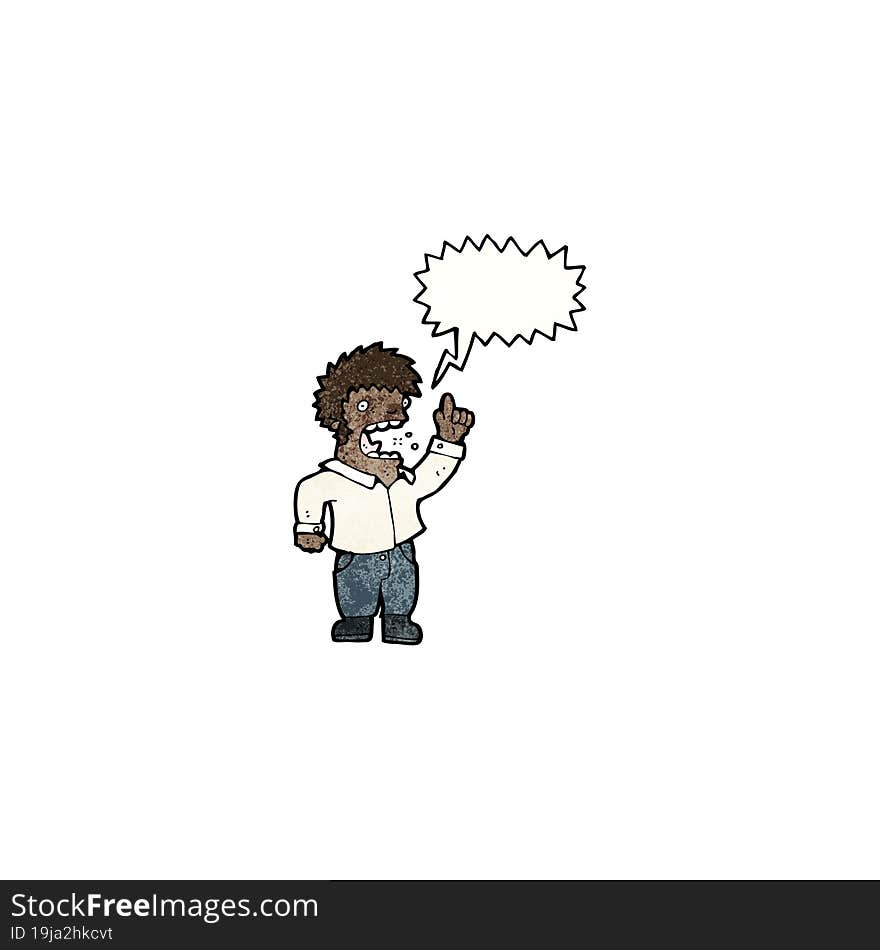 shouting man cartoon