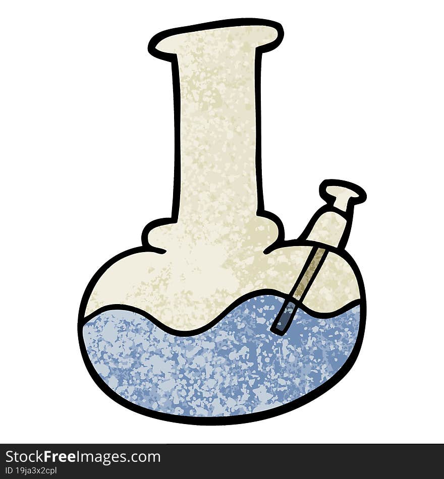 grunge textured illustration cartoon water pipe