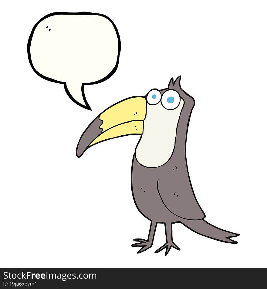 Speech Bubble Cartoon Toucan