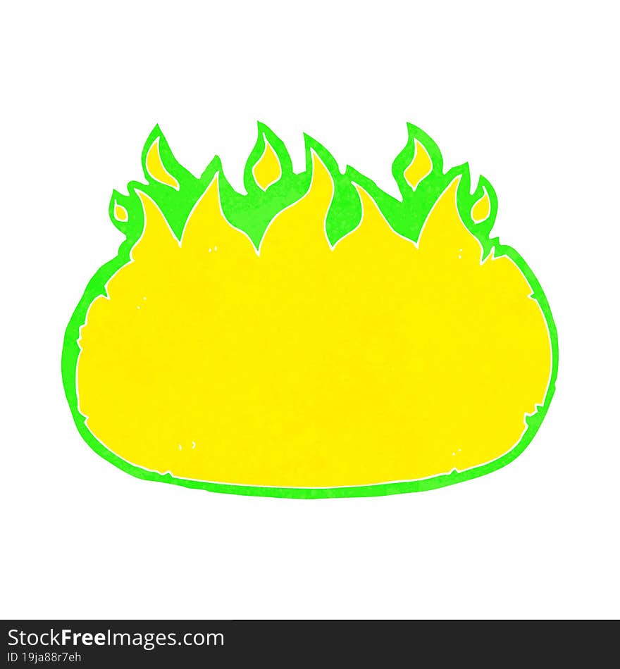 Cartoon Green Halloween Fire Border