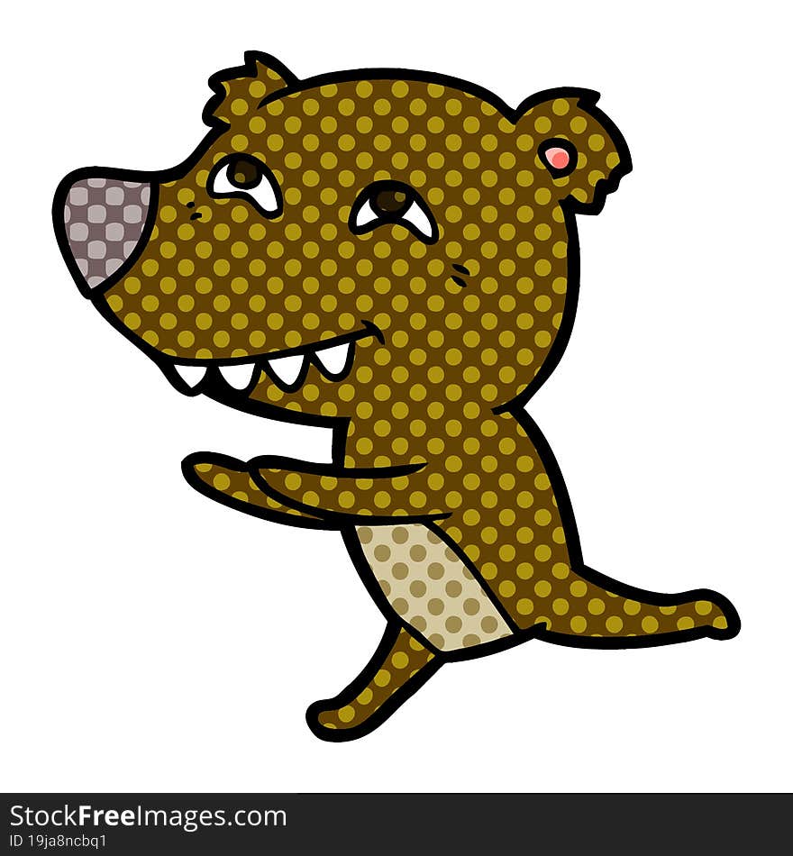 cartoon bear running. cartoon bear running