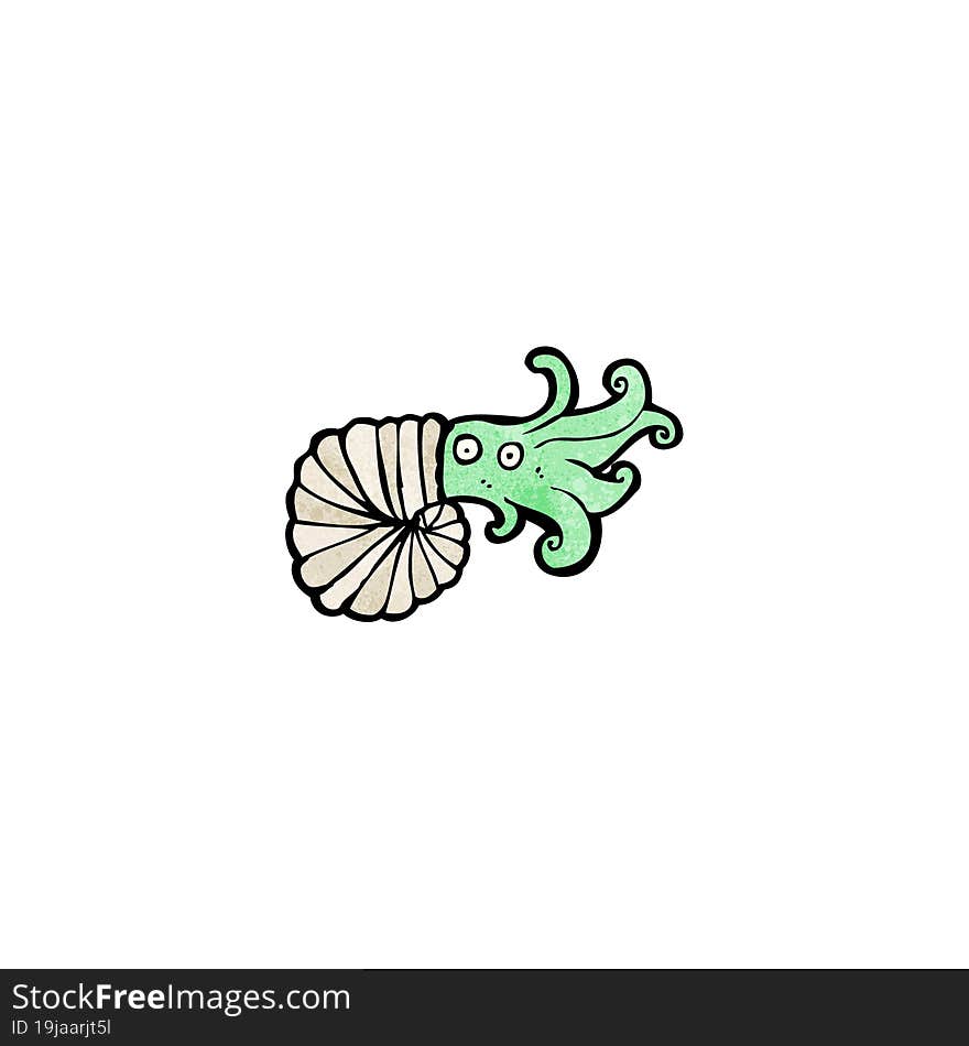 Cartoon Nautilus Squid