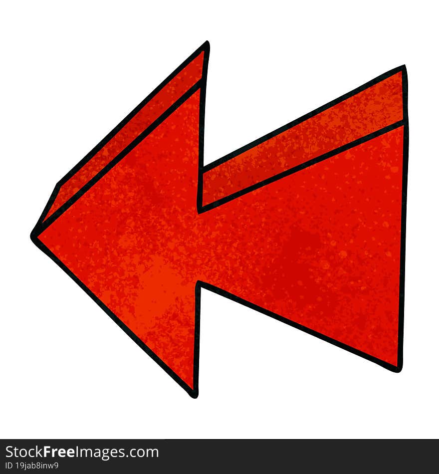 Quirky Hand Drawn Cartoon Arrow