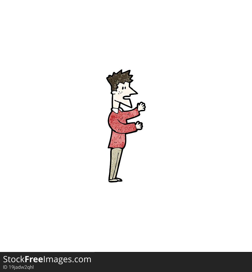 Cartoon On Worried Man