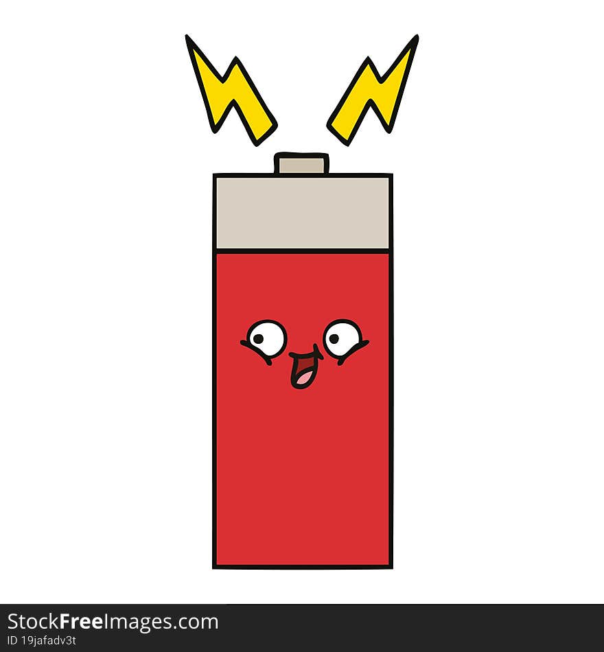 cute cartoon battery