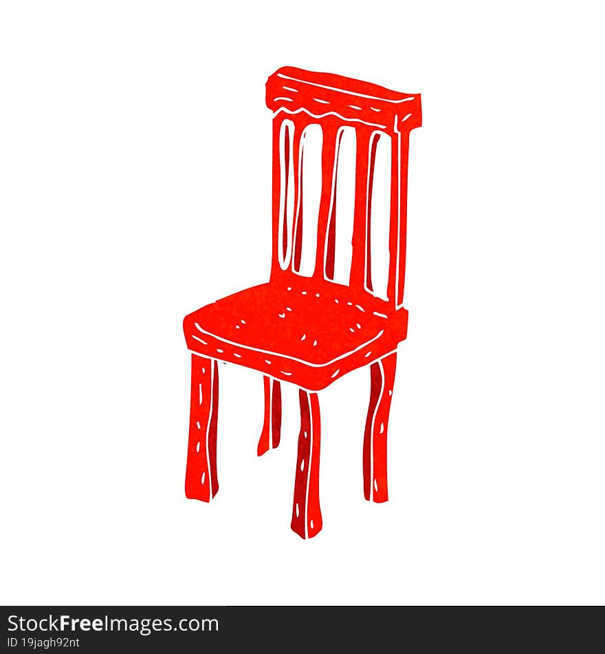 cartoon old wooden chair