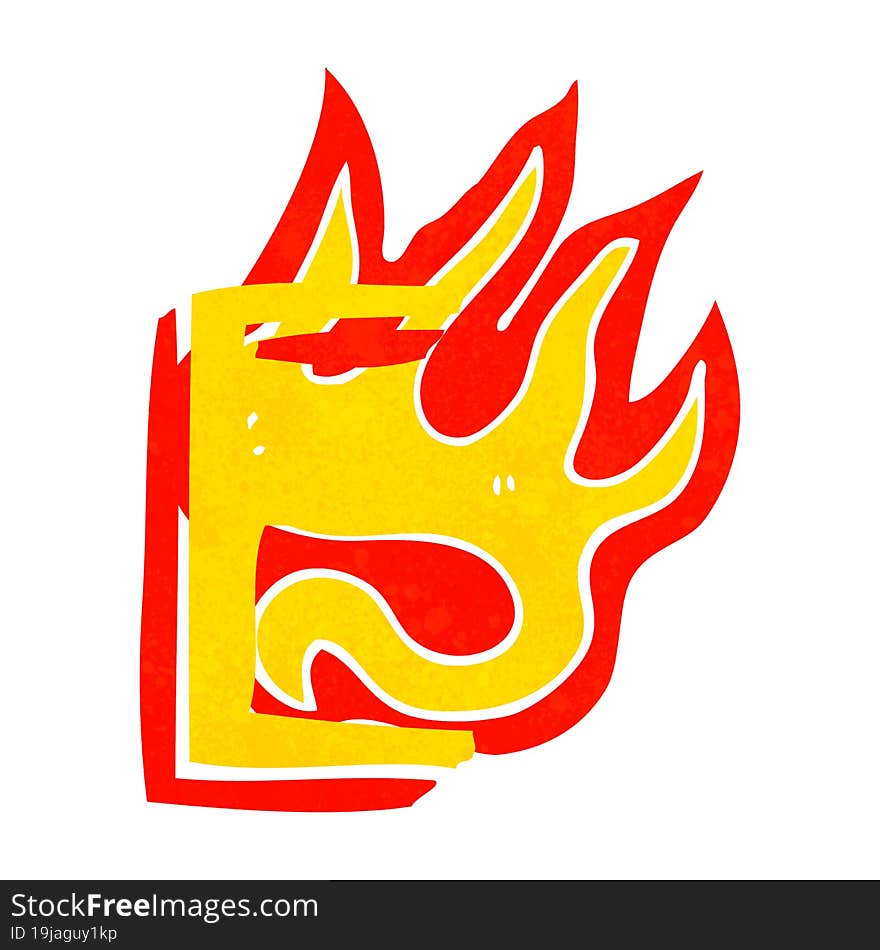 Cartoon Flaming Letter