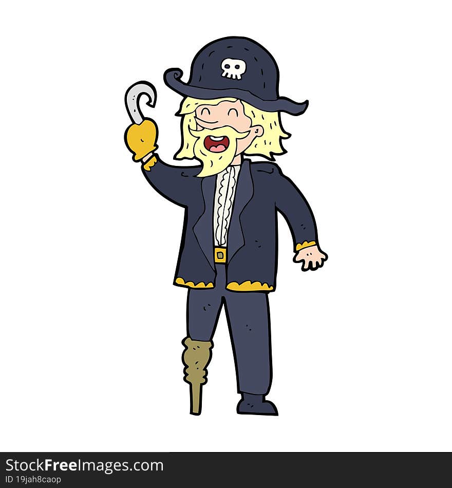 Cartoon Pirate Captain