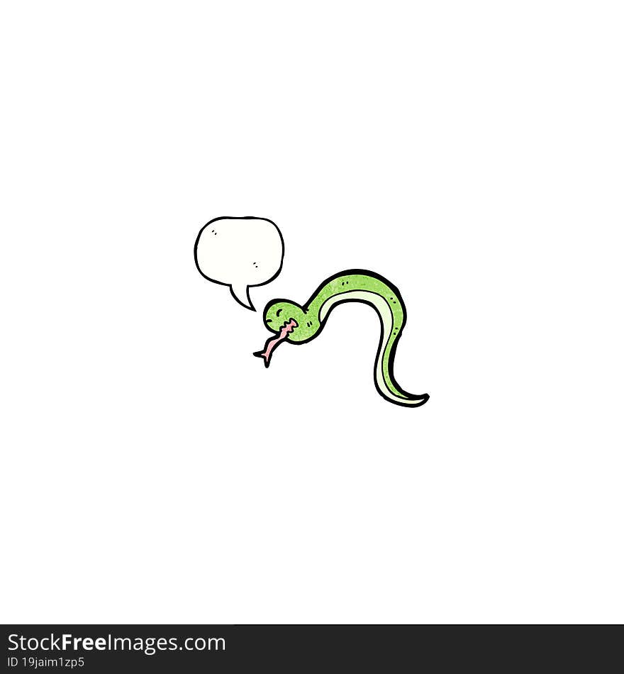 snake with speech bubble cartoon