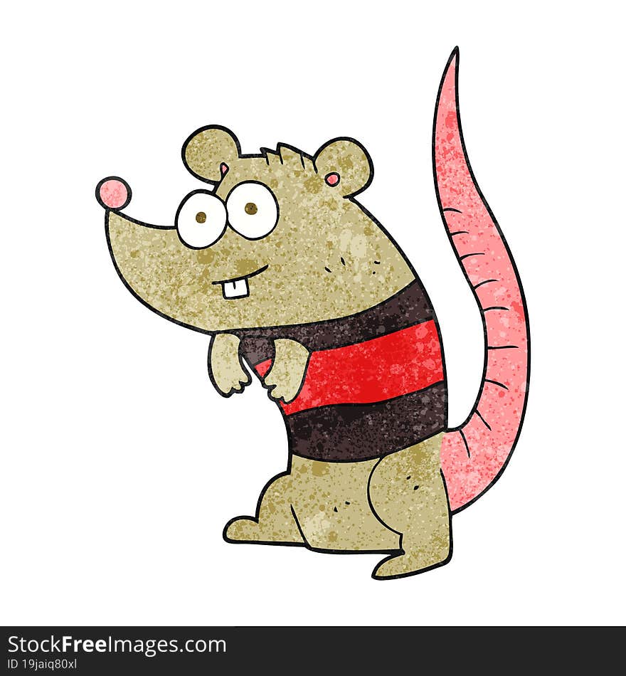 textured cartoon rat