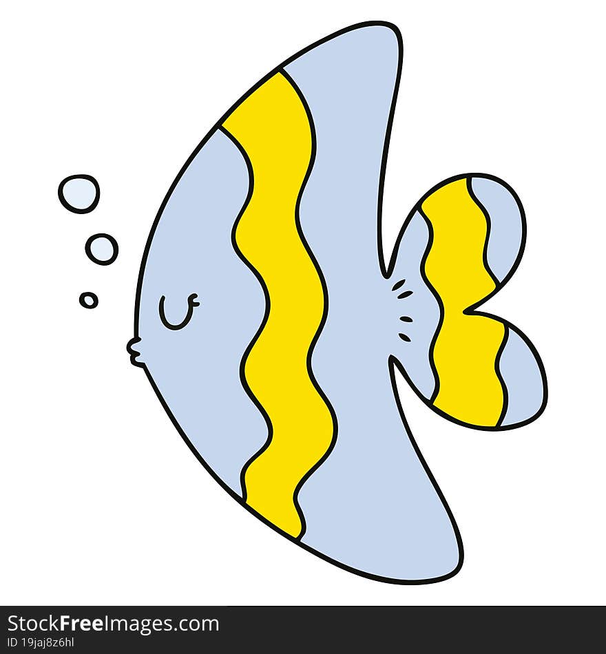 Quirky Hand Drawn Cartoon Fish