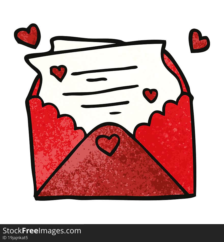 Cartoon Doodle Love Letter