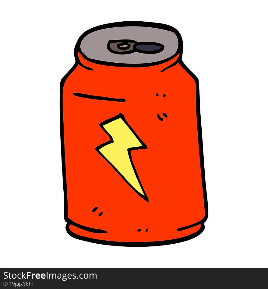 cartoon doodle energy drink