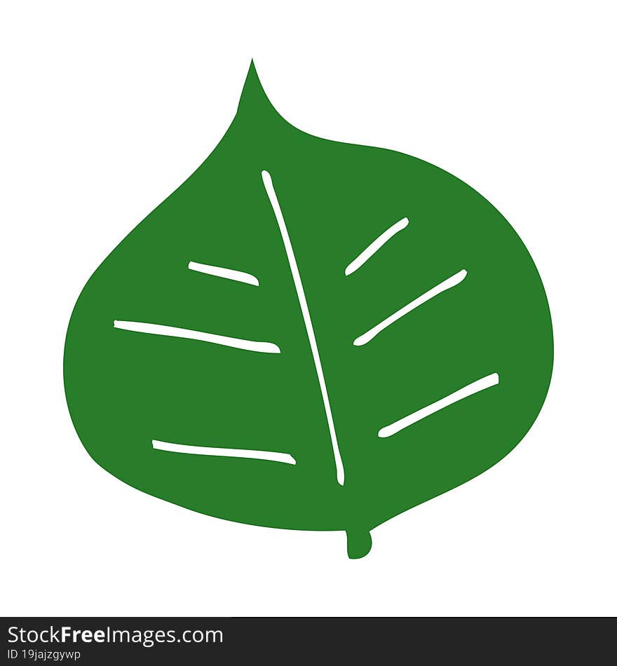 Cartoon Doodle Leaf