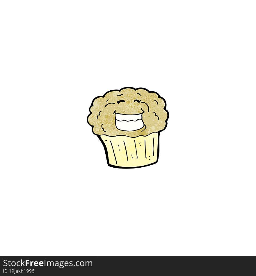 cartoon grinning muffin