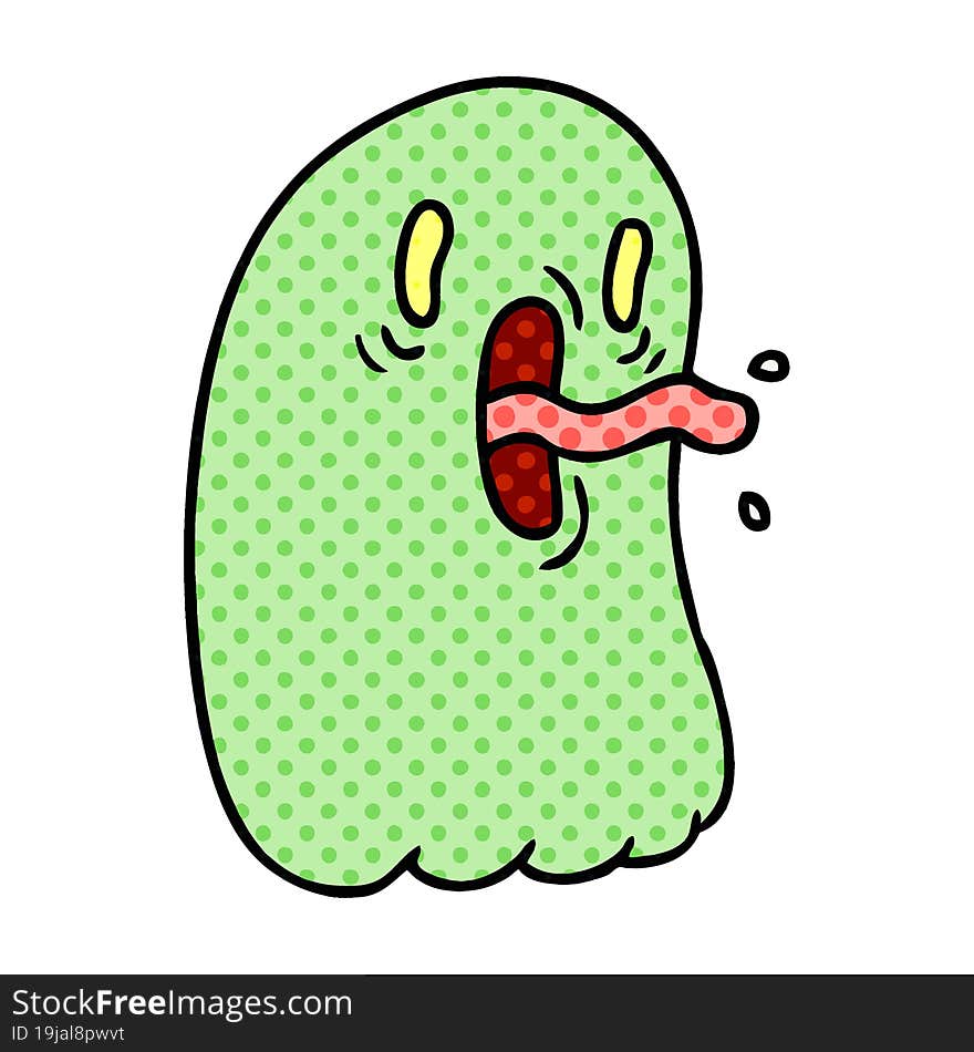 Cartoon Of Kawaii Scary Ghost