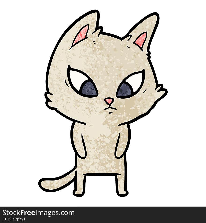 confused cartoon cat. confused cartoon cat