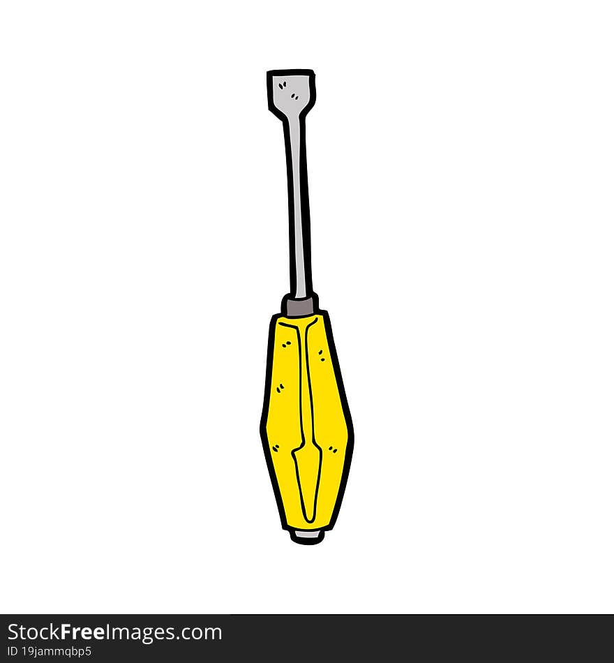 cartoon screwdriver