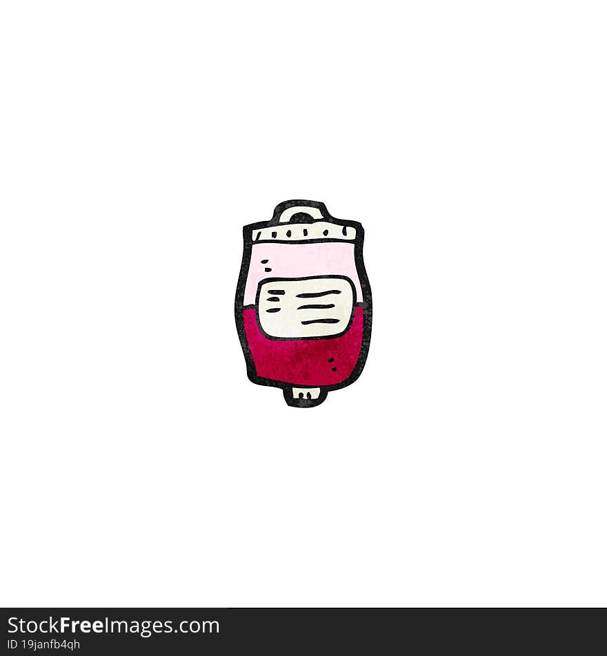 cartoon blood bag