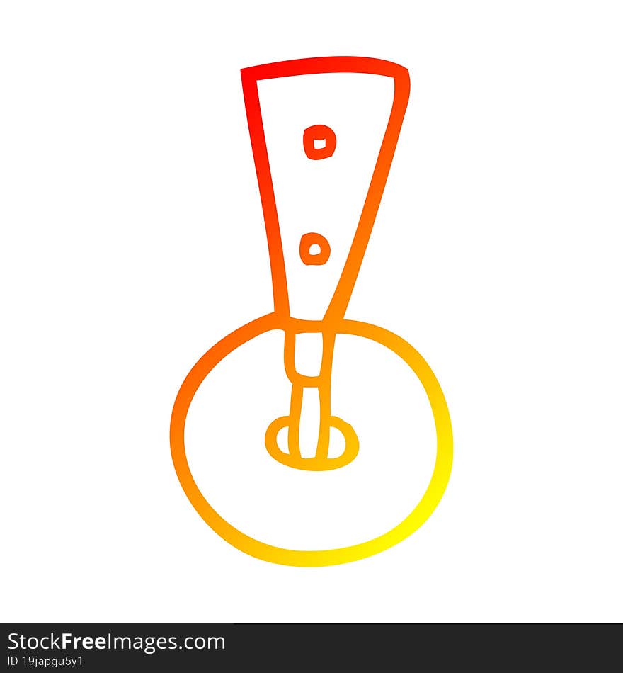 Warm Gradient Line Drawing Cartoon Caster Wheel