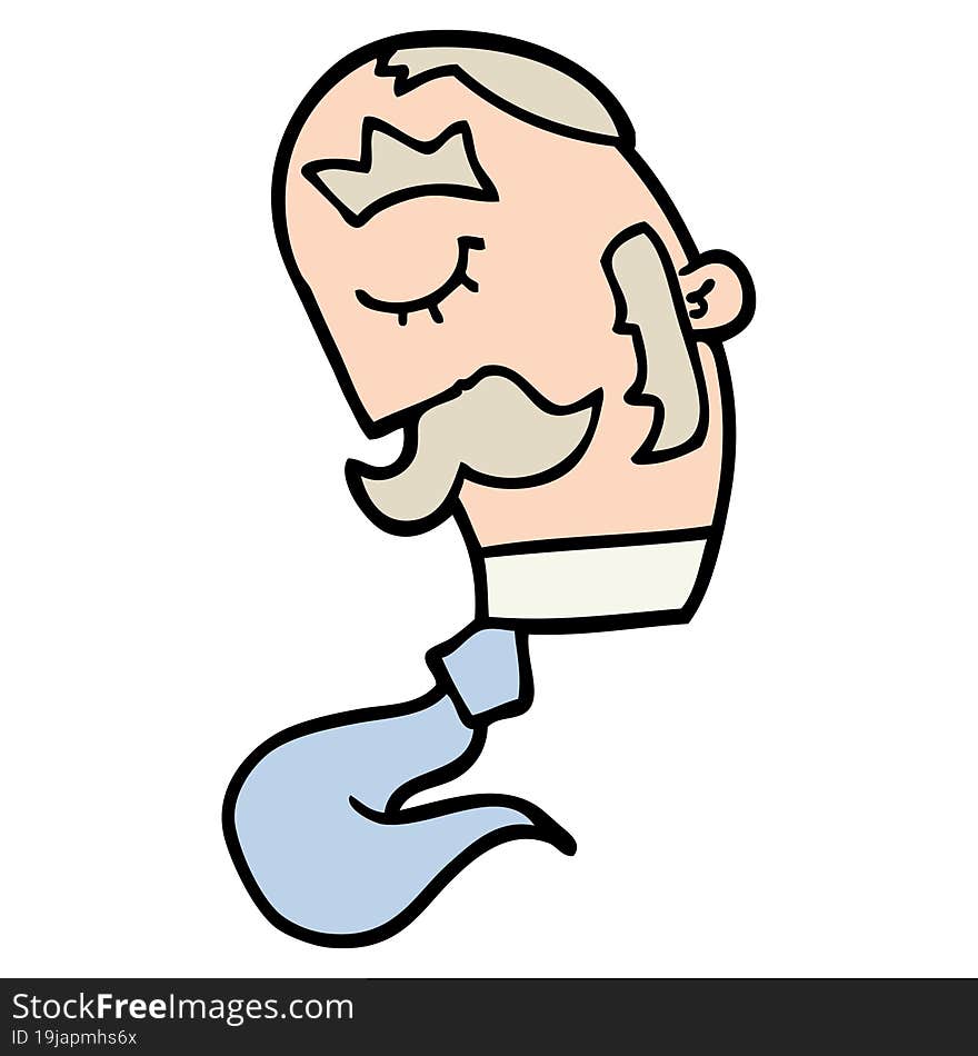 cartoon man with mustache