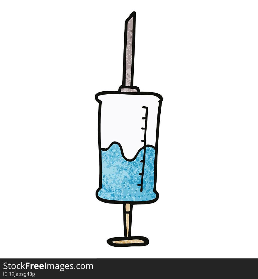 cartoon doodle vaccine injection