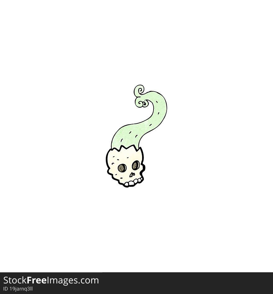 Cartoon Haunted Skull