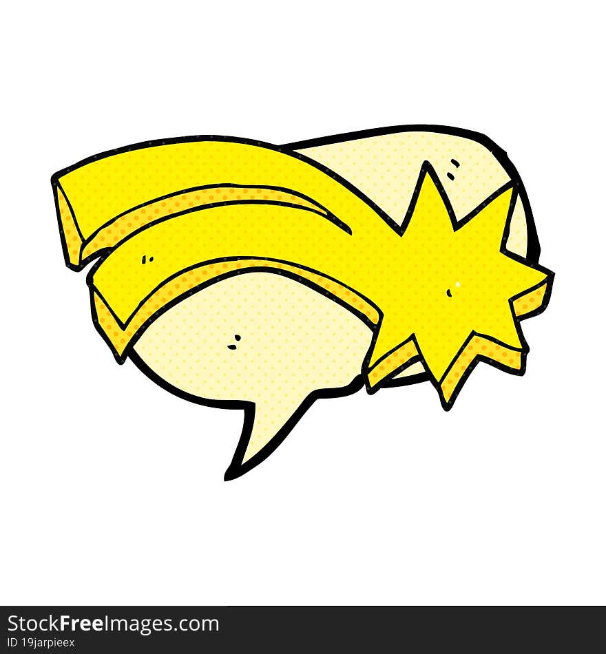 comic book speech bubble cartoon decorative shooting star