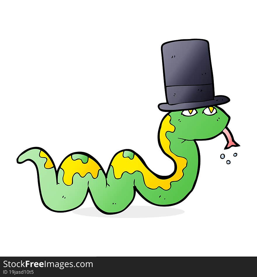 cartoon snake in top hat