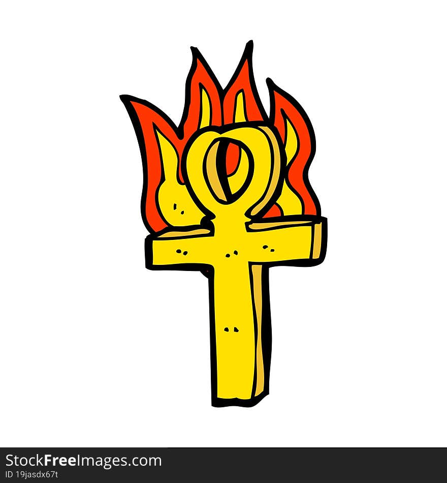 Cartoon Ankh Symbol