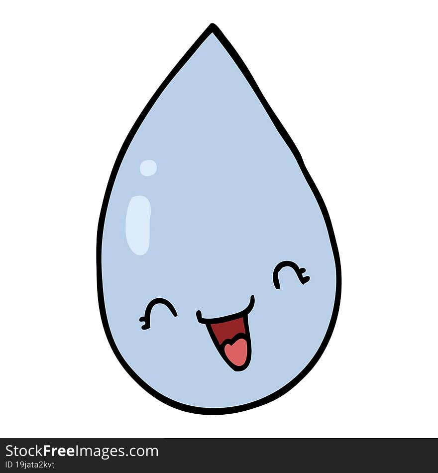 Cartoon Raindrop