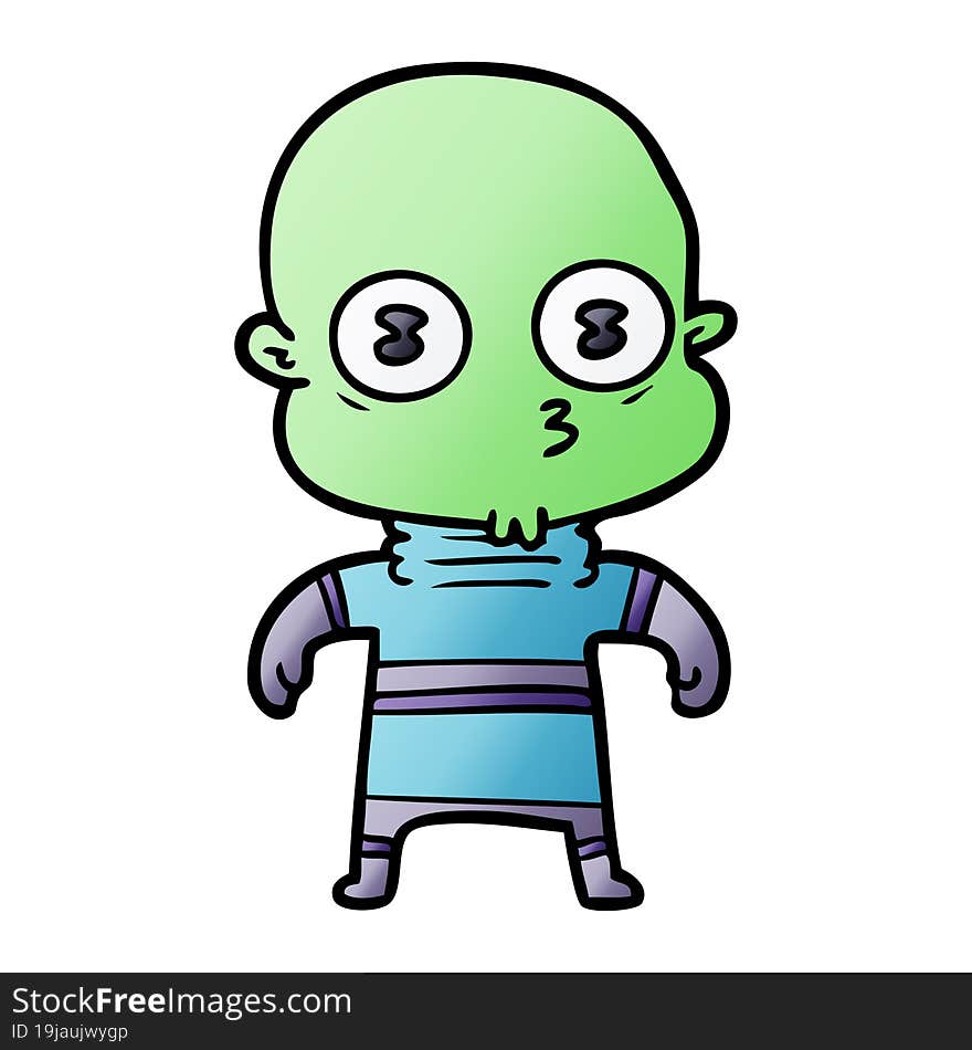 cartoon weird bald spaceman. cartoon weird bald spaceman