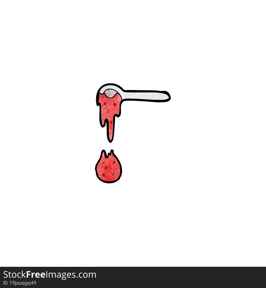 cartoon spoon of jam